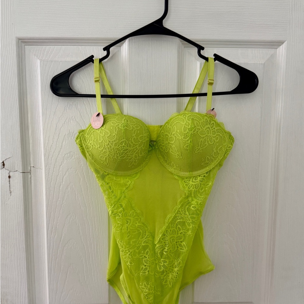 Neon Green Lace Bodysuit
